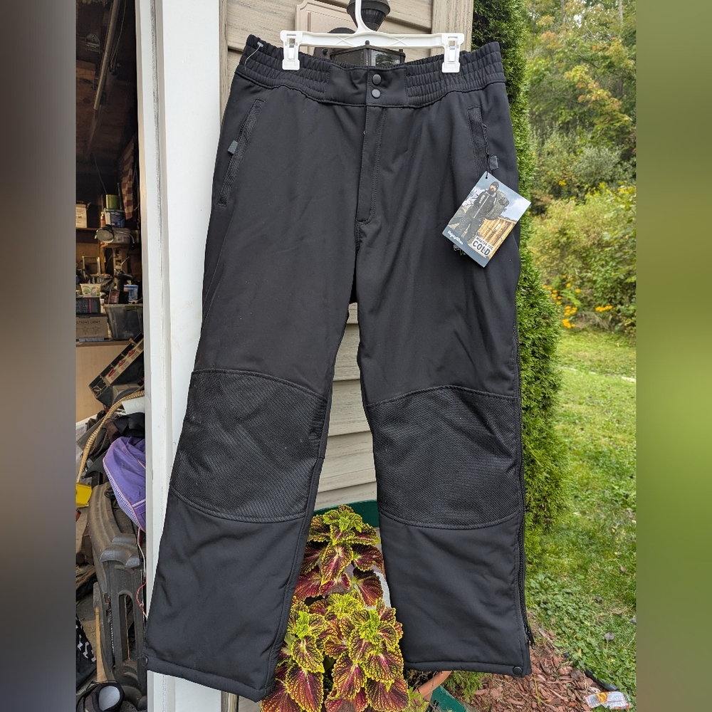NWT Men's Refrigiweat Black Insulated Snow Winter Pants Size Large